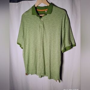 Orvis Fly Fishing Polo Shirt Green Stripe